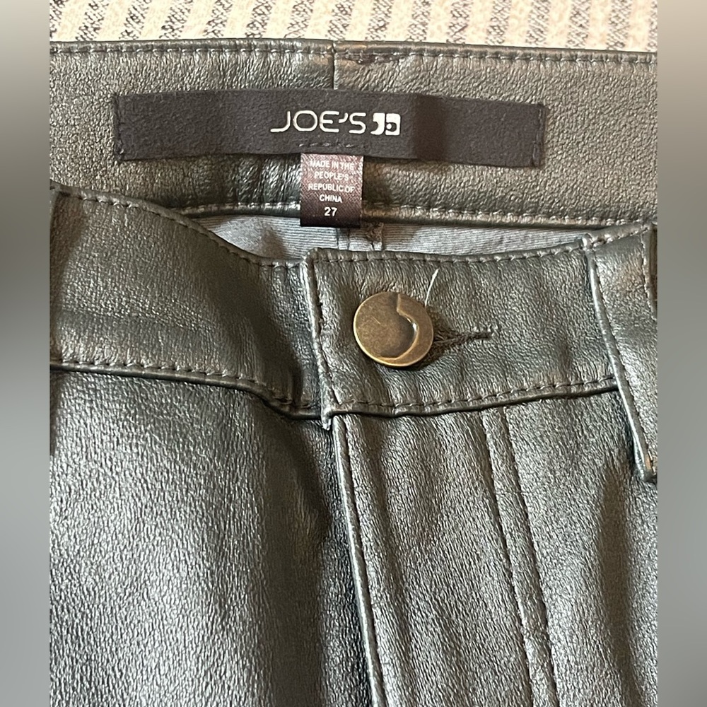 Dark green leather pants by Joe’s jeans. Size 27.